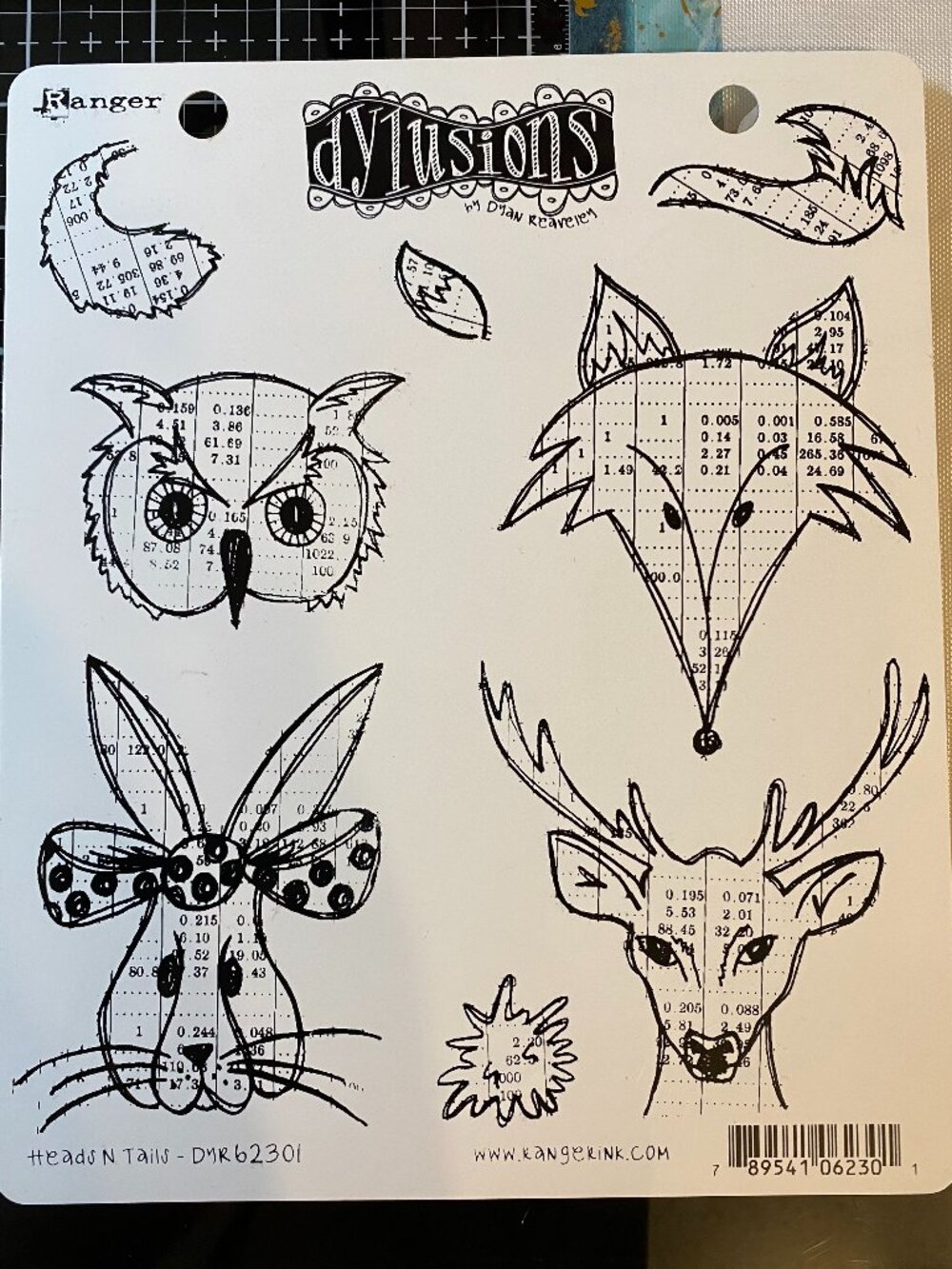 Dylusions Stamp Set: DYR62301-Heads N Tails